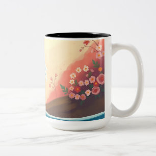 Tasse 2 Couleurs Vague océanique impressionniste