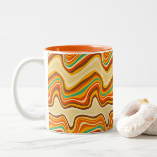 Tasse 2 Couleurs vague rétro
