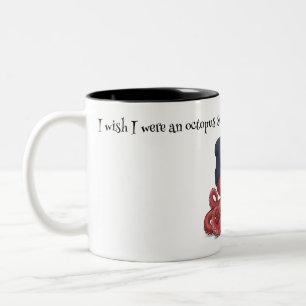 Tasse 2 Couleurs Vagues de Whimsical : Imprimantes de pieuvre pour