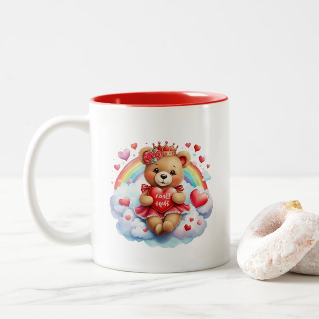 Tasse 2 Couleurs Valentine Bear  (Avec donut)