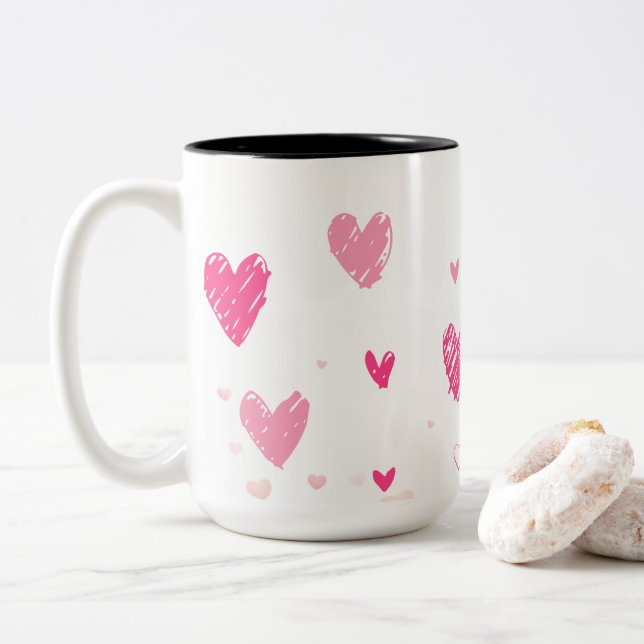 Tasse 2 Couleurs Valentine Day (Avec donut)