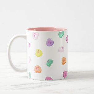 Tasse 2 Couleurs Valentines Day Candy Hearts Motif
