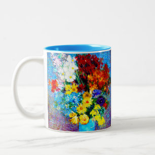 Tasse 2 Couleurs Van Gogh Flowers dans un Vase Bleu