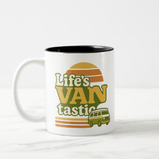 Tasse 2 Couleurs VANtastic Retro les années 70 Van Graphic