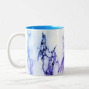 Tasse 2 Couleurs Variété de violets et aspect marbre à veine bleuât