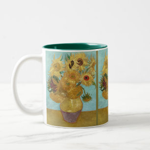 Tasse 2 Couleurs Vase avec douze tournesols par Vincent van Gogh