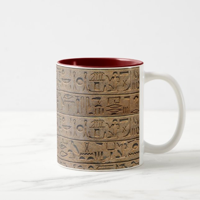 Tasse 2 Couleurs Venin d'Egyptian Hiéroglyphe (Droit)