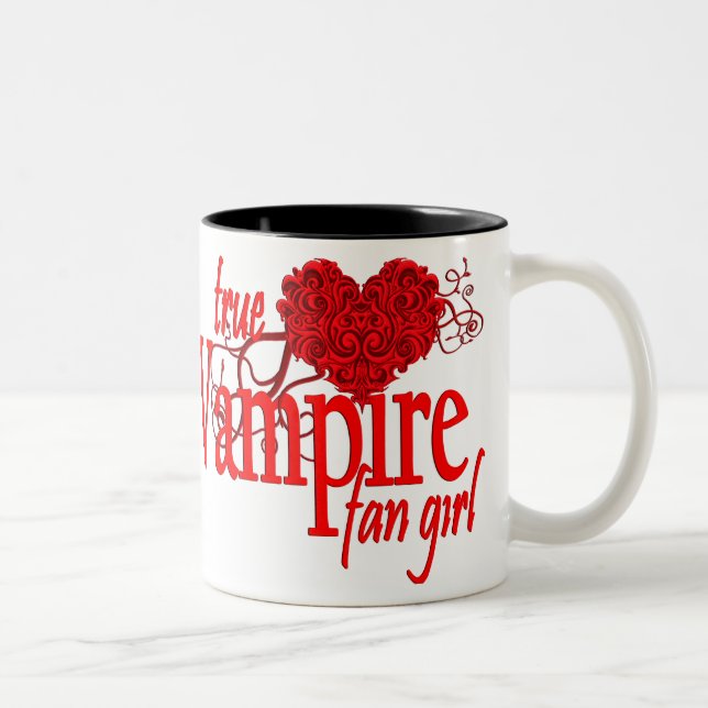 Tasse 2 Couleurs Véritable fille de fan de vampire (Droit)