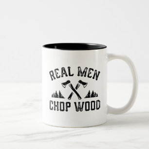 Tasse 2 Couleurs Véritable Homme Chop Wood