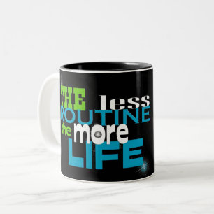 Tasse 2 Couleurs Vérité de vie sur fond noir