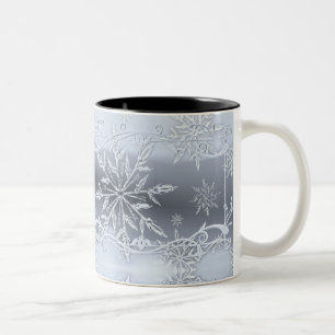 Tasse 2 Couleurs Verre de flocons de neige géométriques Abstraits b
