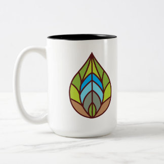 Tasse 2 Couleurs Verre Feuilleté Personnalisé Feuille Éco