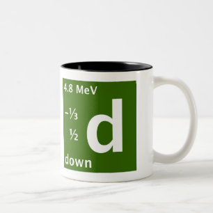 Tasse 2 Couleurs Vers le bas quark (gaucher)