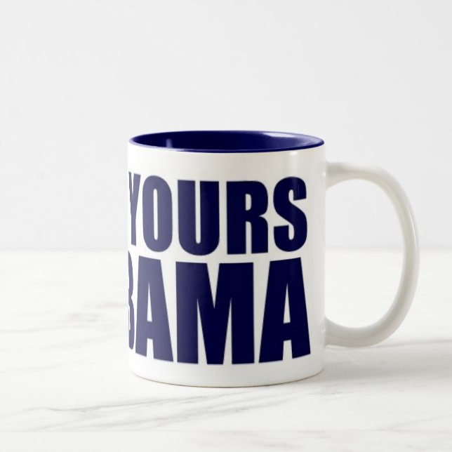 Tasse 2 Couleurs Vers le haut du vôtre Obama (Droit)