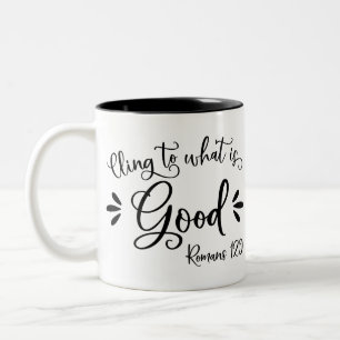 Tasse 2 Couleurs Versets bibliques inspirants - Romains 12:9