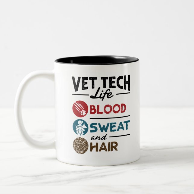 Tasse 2 Couleurs Vet Tech Vie Sanguine et cheveux (Gauche)