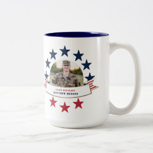 Tasse 2 Couleurs Vétérinaire Photo Rouge Blanc Bleu Deux Tons
