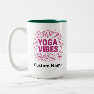 Tasse 2 Couleurs Vibes de Yoga Lotus Vines