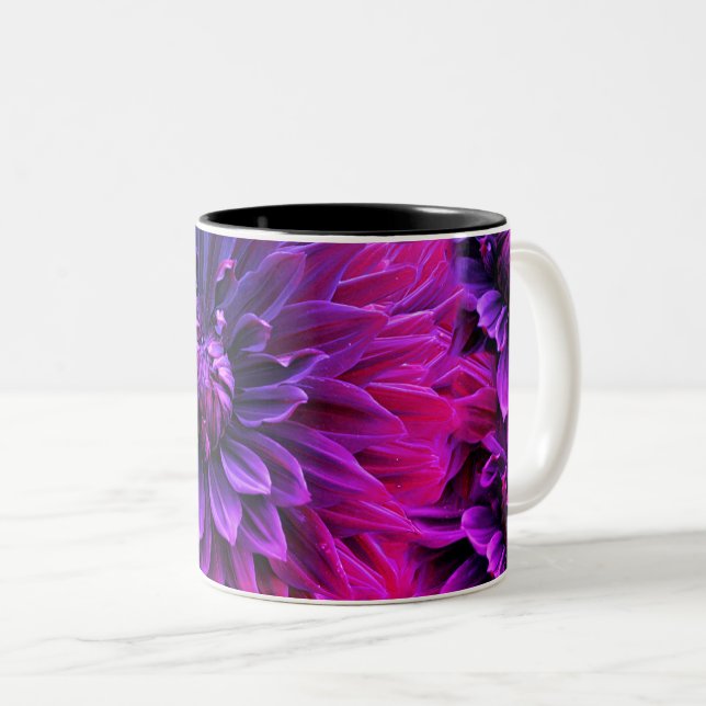 Tasse 2 Couleurs Vibrant Fractal Blossom Art (Devant droit)
