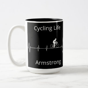 Tasse 2 Couleurs Vie cyclable, Heartbeat personnalisable