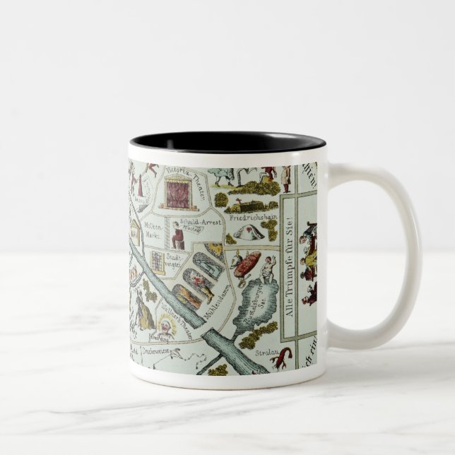 Tasse 2 Couleurs Vie de Berlin et plan d'amusement (Droit)