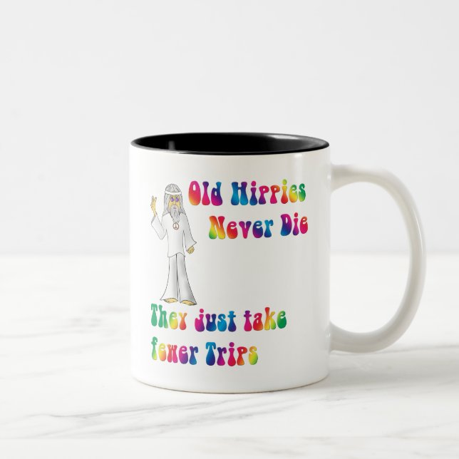 Tasse 2 Couleurs Vieilles hippies (Droit)