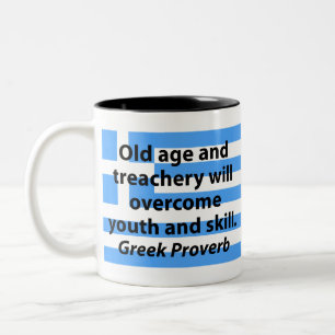 Tasse 2 Couleurs Vieillesse et trahison - Proverbe grec