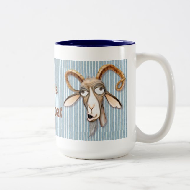 Tasse 2 Couleurs Vielle chèvre adorable - Personnaliser (Droit)