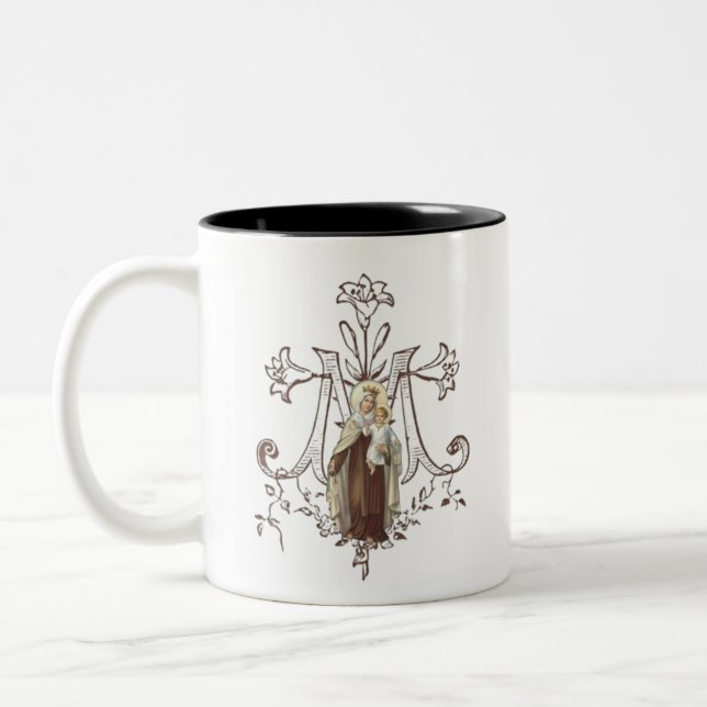 Tasse 2 Couleurs Vierge Marie Mont Carmel (Gauche)