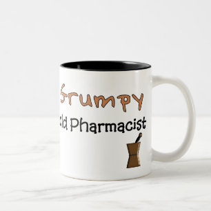 Tasse 2 Couleurs Vieux T-shirts et cadeaux grincheux de pharmacien