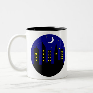 Tasse 2 Couleurs ville la nuit