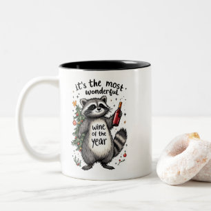 Tasse 2 Couleurs Vin de l'année le plus merveilleux Raccoon