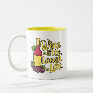 Tasse 2 Couleurs Vins Un Peu, Rires Beaucoup ! Pun à vin mignon