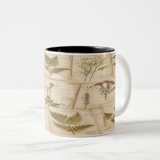 Tasse 2 Couleurs Vintage Botanical Herbarium Pattern