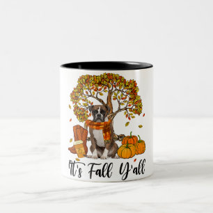 Tasse 2 Couleurs Vintage C’est Automne Y’all Boxer Dog Automne Citr
