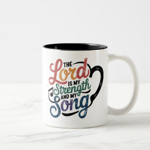 Tasse 2 Couleurs Vintage désespérée : "Le Seigneur est ma force"
