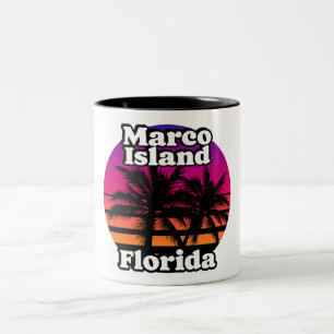 Tasse 2 Couleurs Vintage Marco Island Beach Floride