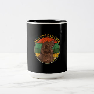 Tasse 2 Couleurs Vintage Meilleur Chien Papa Jamais Amoureux des ch