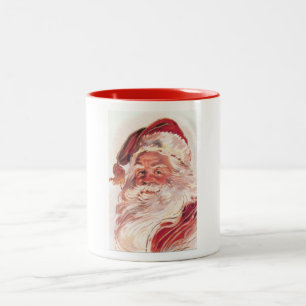 Tasse 2 Couleurs Vintage Noël Père Noël