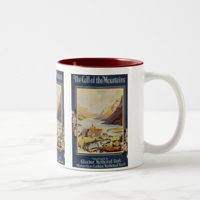 Tasse 2 Couleurs Vintage voyage (Droit)