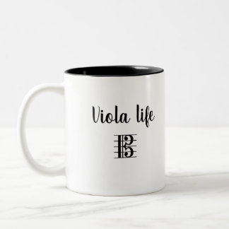 Tasse 2 Couleurs Viola Life Alto Clef Music