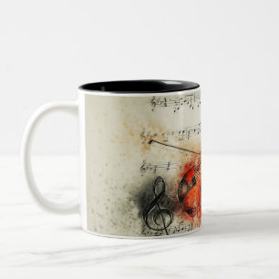 Tasse 2 Couleurs Violon Musique Danse Concert Waltz Man Woman