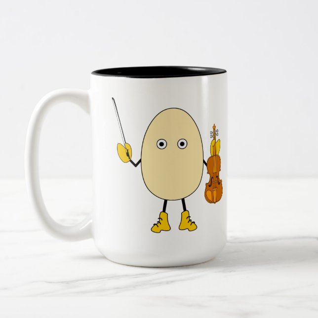 Tasse 2 Couleurs Violoniste d'Egghead (Gauche)