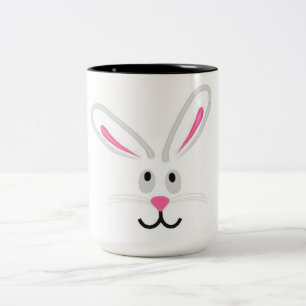 Tasse 2 Couleurs Visage de lapin de Pâques
