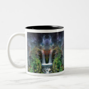 Tasse 2 Couleurs Visages cachés dans les cascades d'Imaginaire