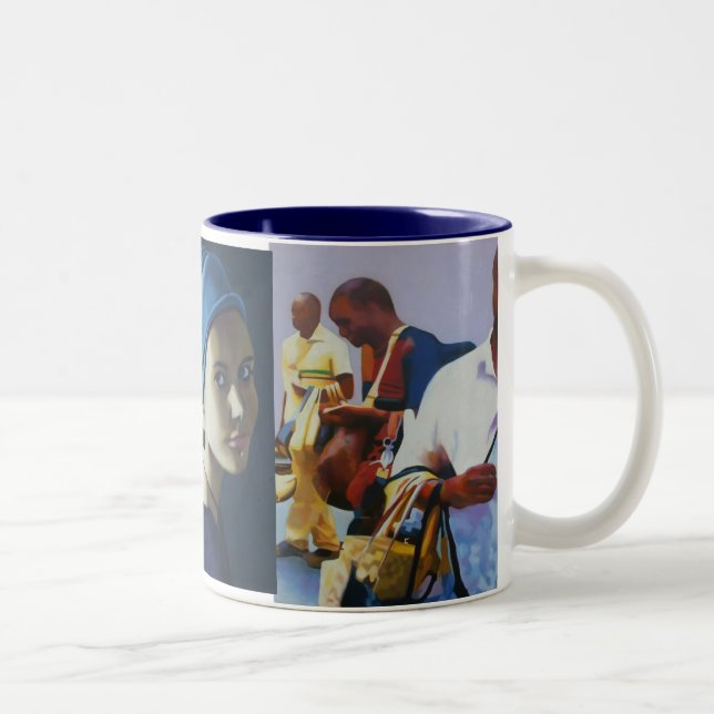 Tasse 2 Couleurs Visages de l'Italie (Droit)
