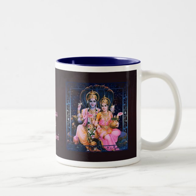 Tasse 2 Couleurs Vishnu & Lakshmi Mug, Coupe (Droit)