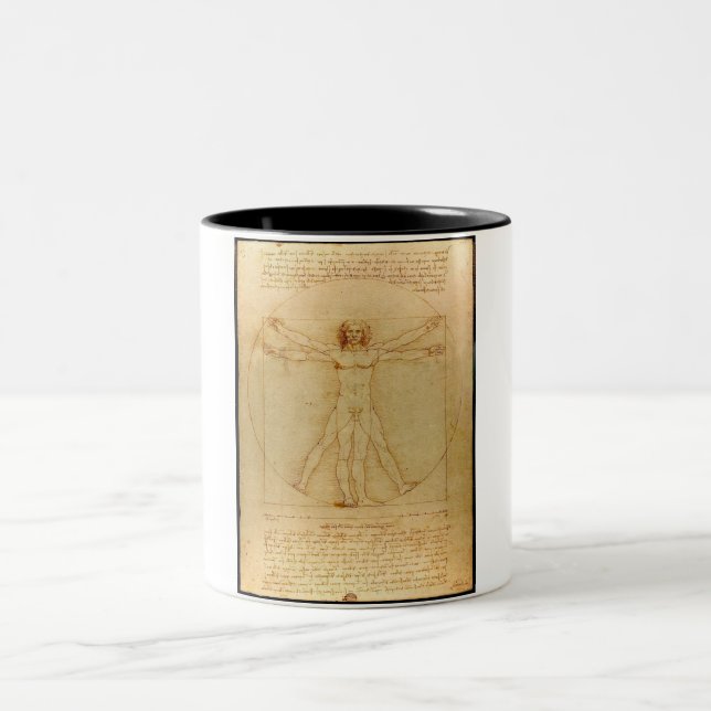 Tasse 2 Couleurs Vitruvien, Léonard de Vinci (Centre)