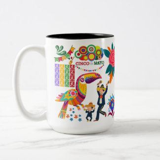 Tasse 2 Couleurs Viva Mexico Vibes black & white