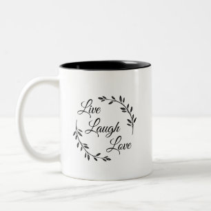 Tasse 2 Couleurs Vivent l'amour de rire